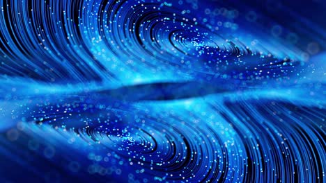 Abstract-Particle-blue-swirly-curved-lines-Animation-with-glowing-points-seamless-loop